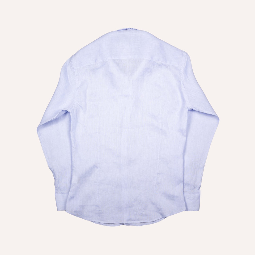 Light Blue Washed Linen Shirt
