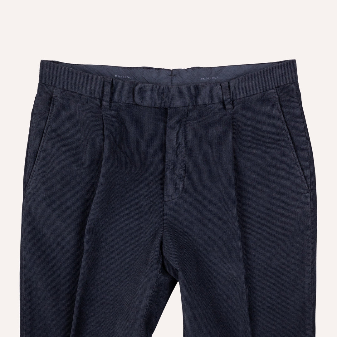 Navy Washed Corduroy Suit