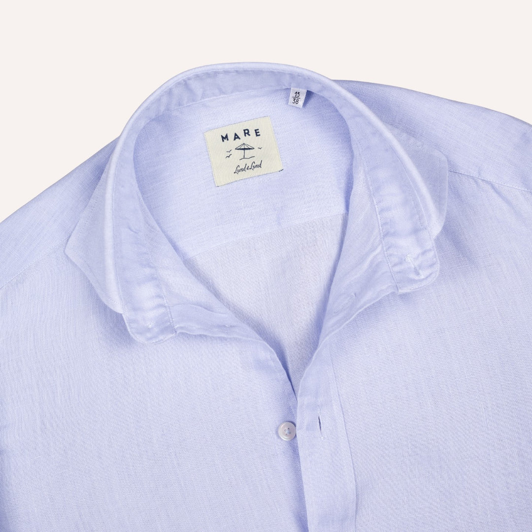 Light Blue Washed Linen Shirt