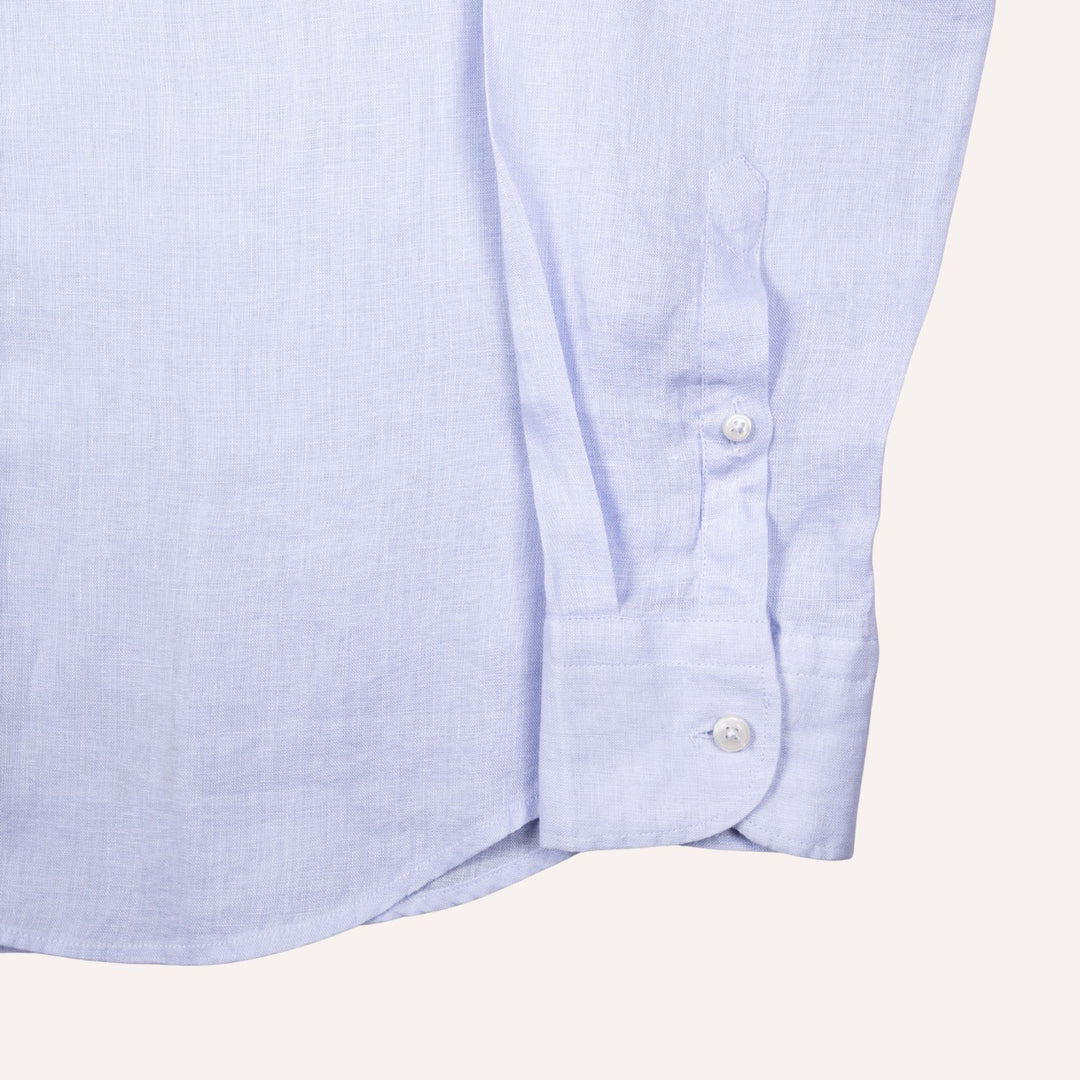Light Blue Washed Linen Shirt