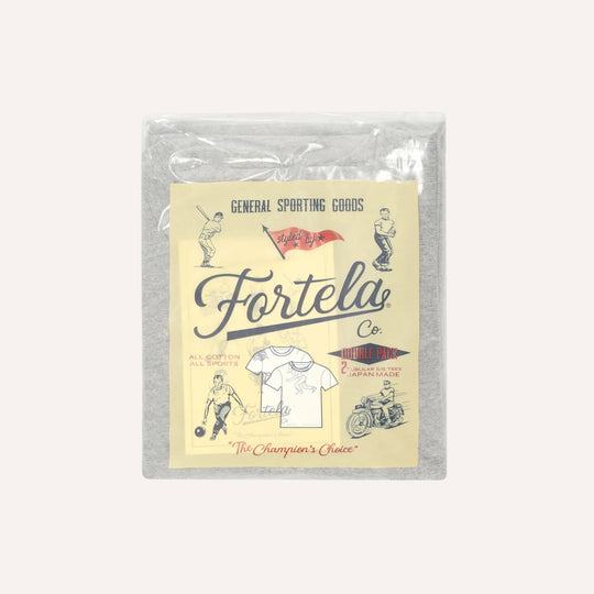 Grey Japanese Cotton T-shirt - Double Pack