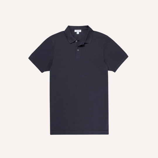 Navy Pique Polo Shirt