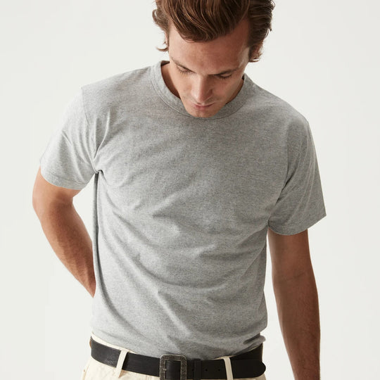 Grey Japanese Cotton T-shirt - Double Pack