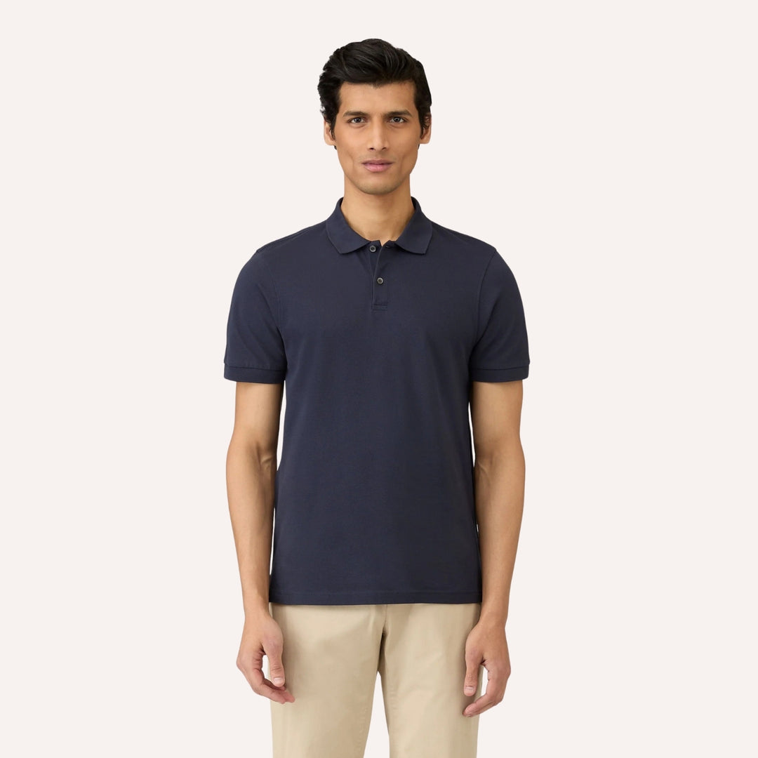 Navy Pique Polo Shirt
