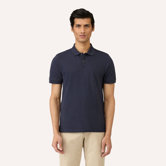 Navy Pique Polo Shirt