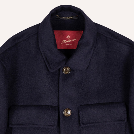 Navy Cashmere Unlined Field Jacket