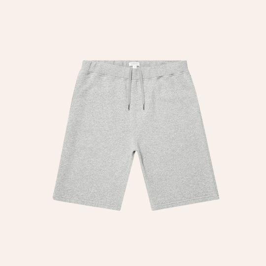 Grey Melange Loopback Track Shorts