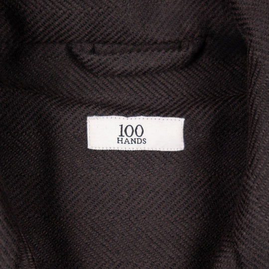 Brown Herringbone Wool Cashmere Traveller Jacket