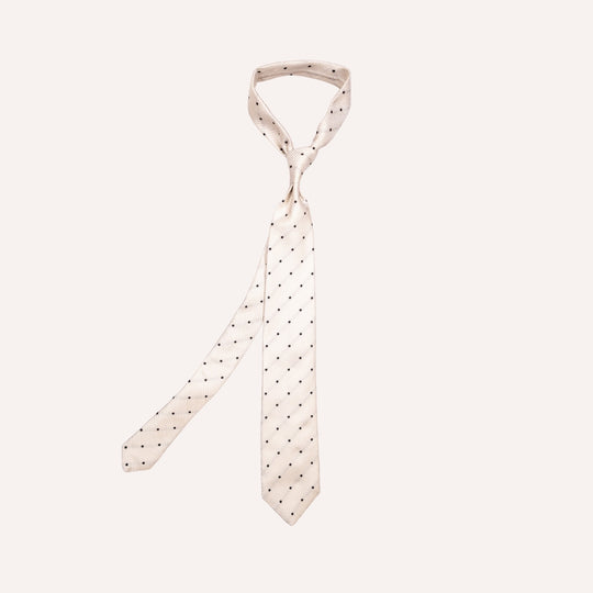 Champange Silk Polka Dot Pattern Tie