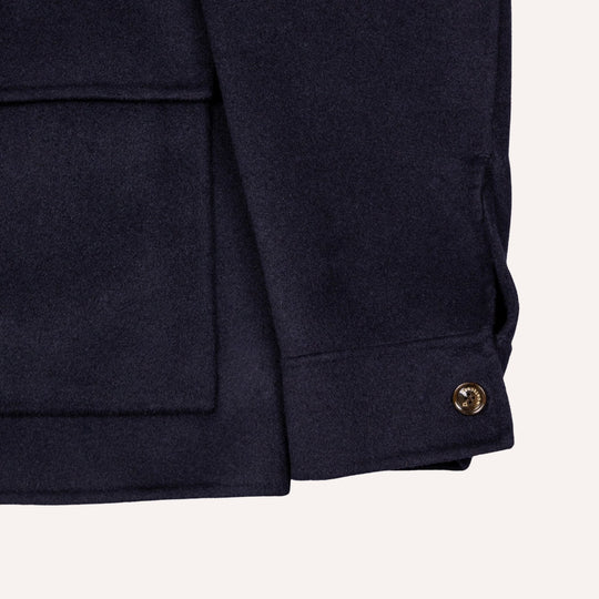 Navy Cashmere Unlined Field Jacket