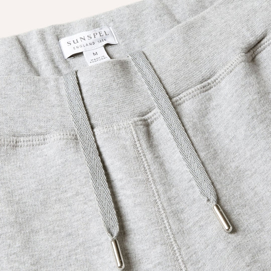 Grey Melange Loopback Track Shorts