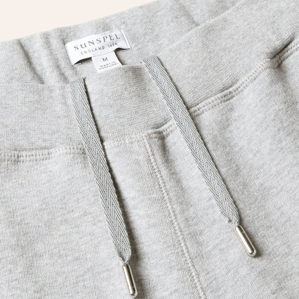 Grey Melange Loopback Track Shorts