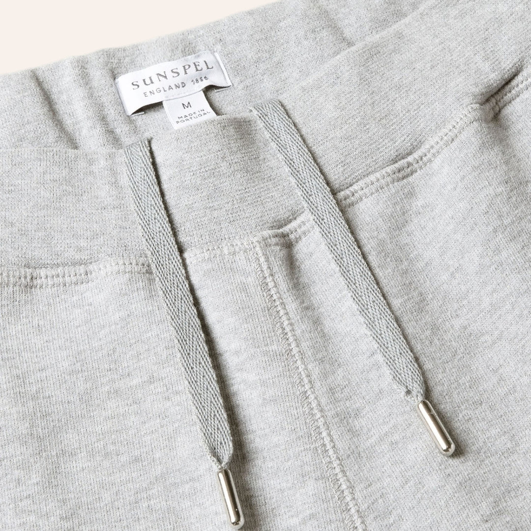Grey Melange Loopback Track Shorts