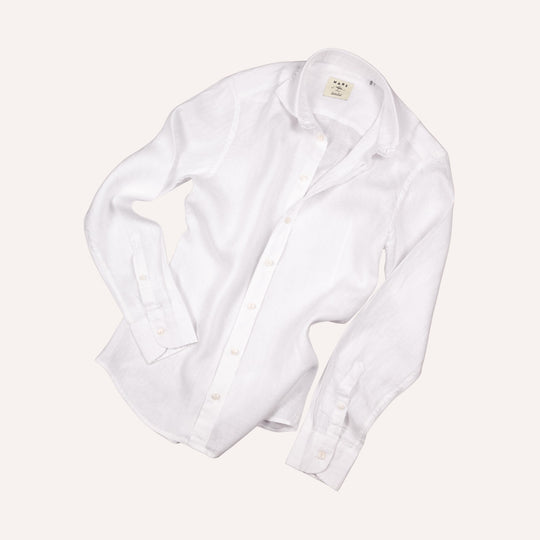 Washed White Linen Shirt