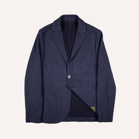 Navy Blue Loro Piana Wool Silk Linen Blazer
