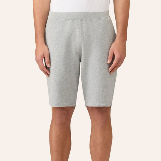 Grey Melange Loopback Track Shorts