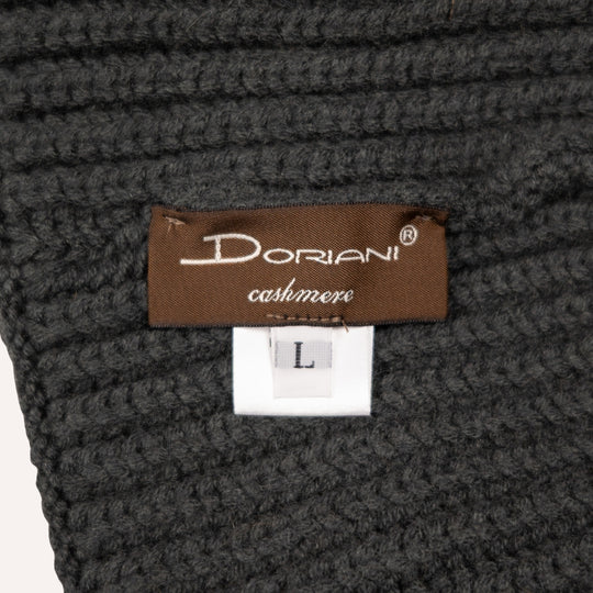 Forest Green Ribbed Cashmere Beanie
