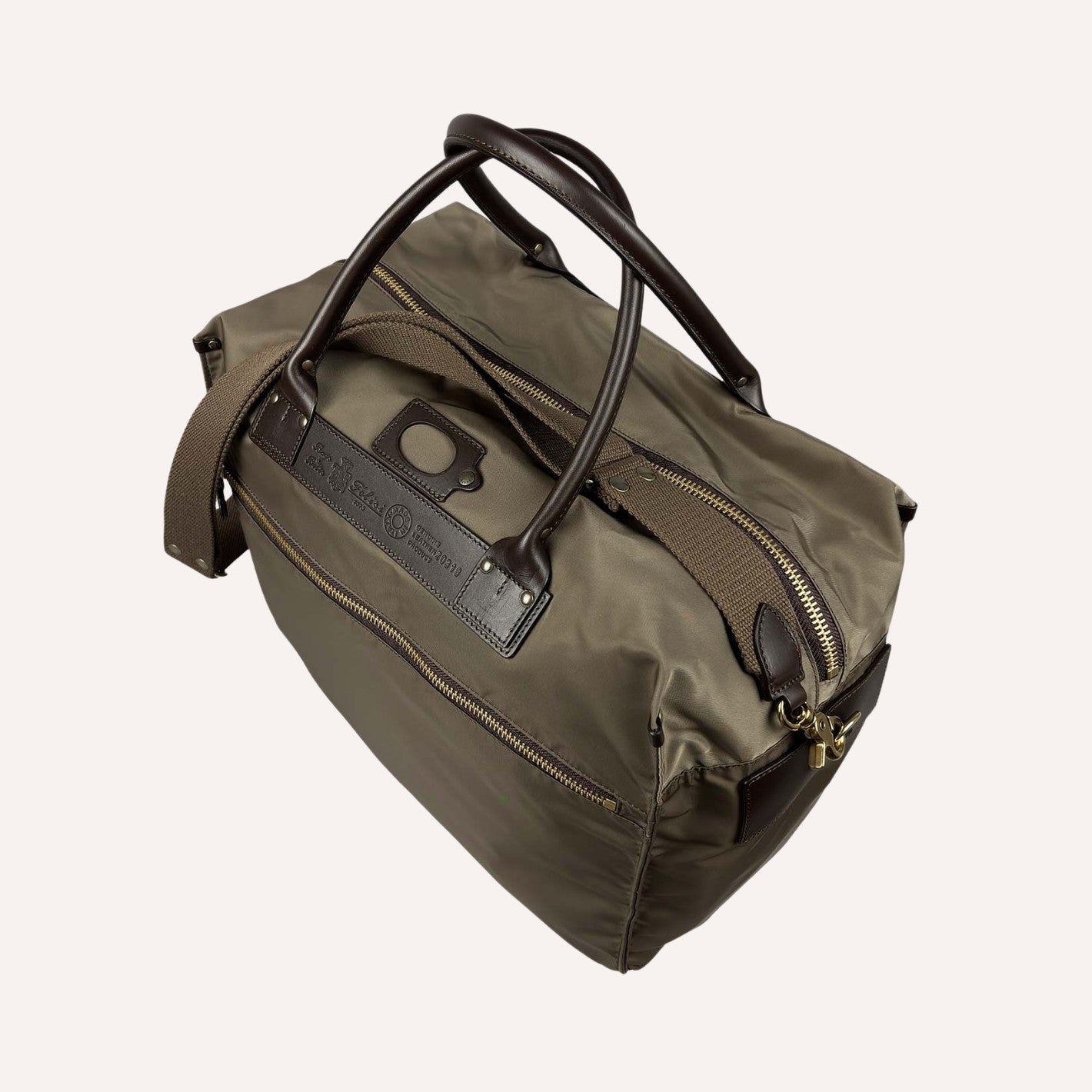 Olive Nylon Canvas Leather Weekend Bag – Lund & Lund