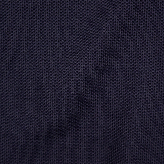 Navy Honeycomb Cotton Nehru Jacket