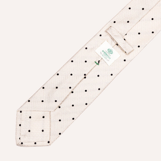 Champange Silk Polka Dot Pattern Tie