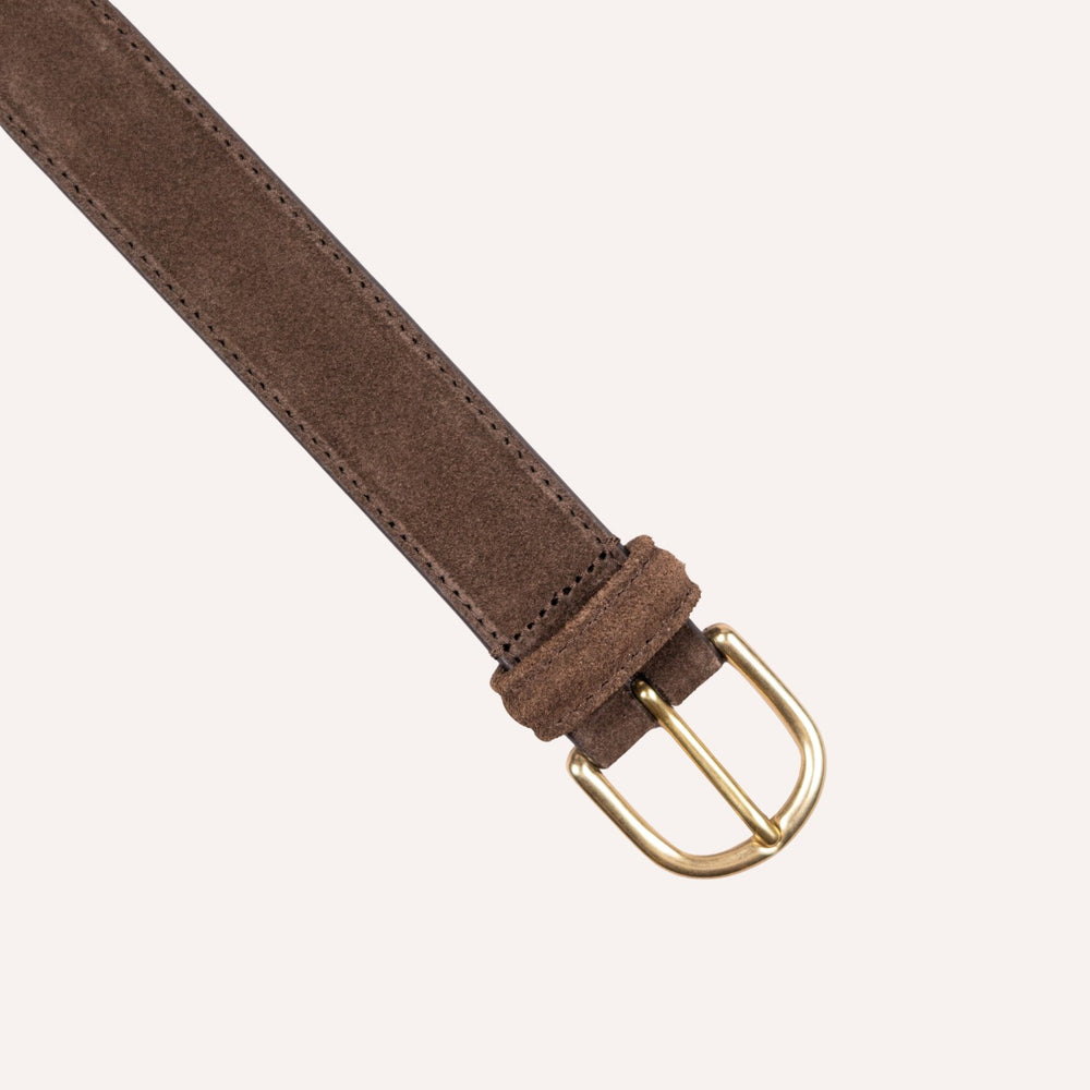 Brown Suede Leather Belt