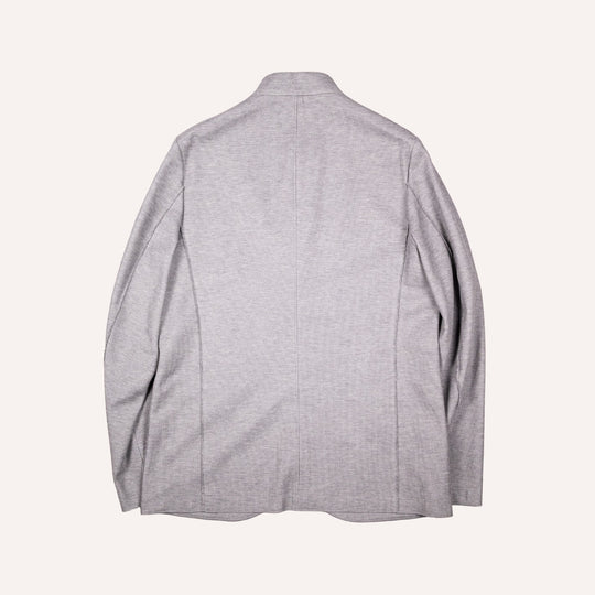 Light Grey Honeycomb Cotton Nehru Jacket