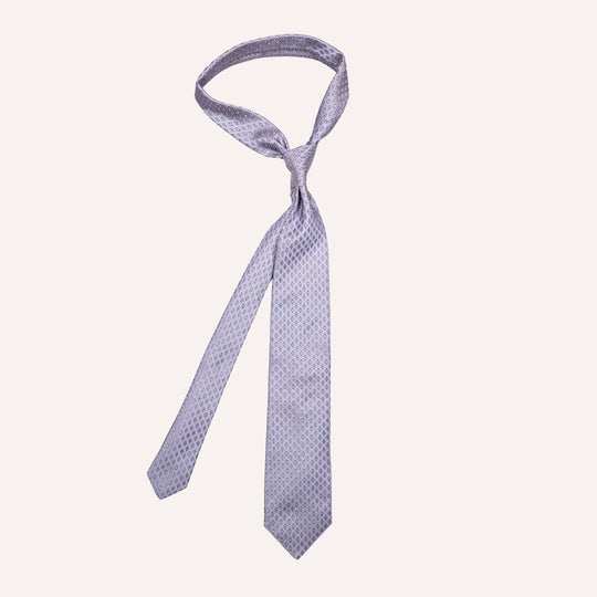 Steel Blue Silk Dot Pattern Tie