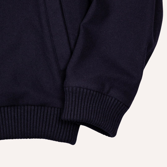 Navy S180 Wool Fur Lined Bomber Jacket