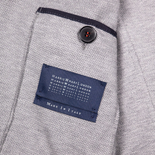 Light Grey Honeycomb Cotton Nehru Jacket