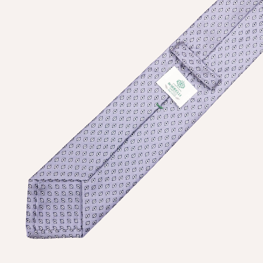 Steel Blue Silk Dot Pattern Tie