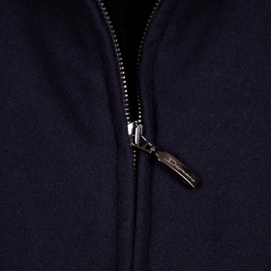 Navy S180 Wool Fur Lined Bomber Jacket