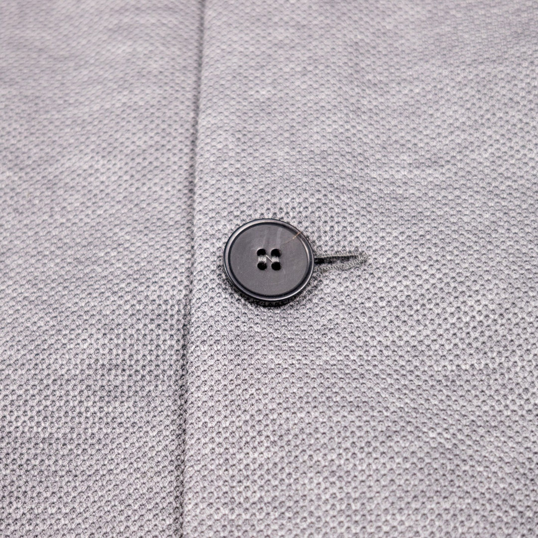 Light Grey Honeycomb Cotton Nehru Jacket