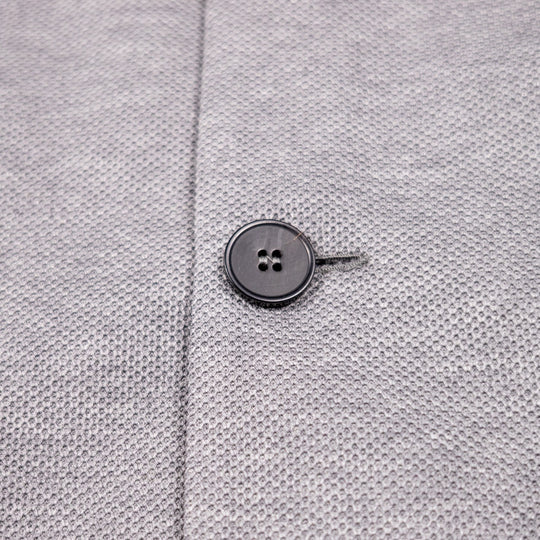 Light Grey Honeycomb Cotton Nehru Jacket