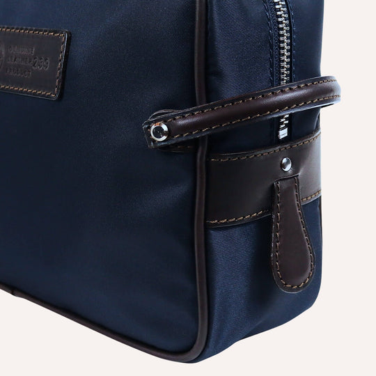 Navy Nylon Canvas Toilet Case