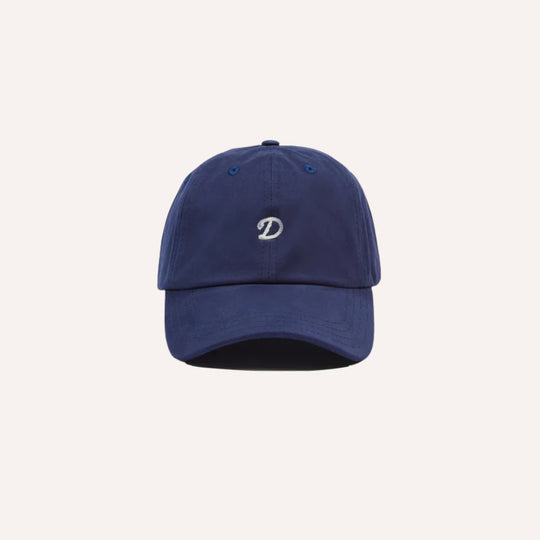Navy Chainstitch 'D' Cotton Twill Baseball Cap
