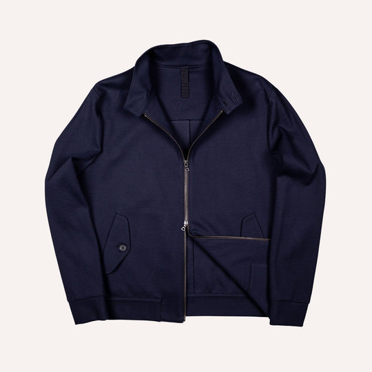 Navy Twill Harrington Jacket