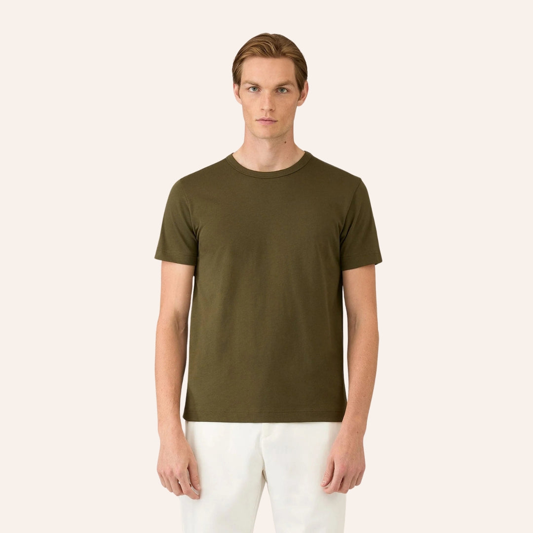 Deep Olive Heavyweight Jersey T-shirt