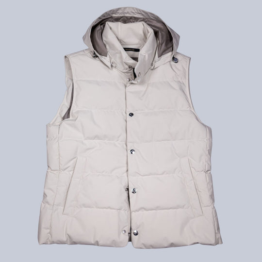 Ivory Lightweight Quilted Gilet