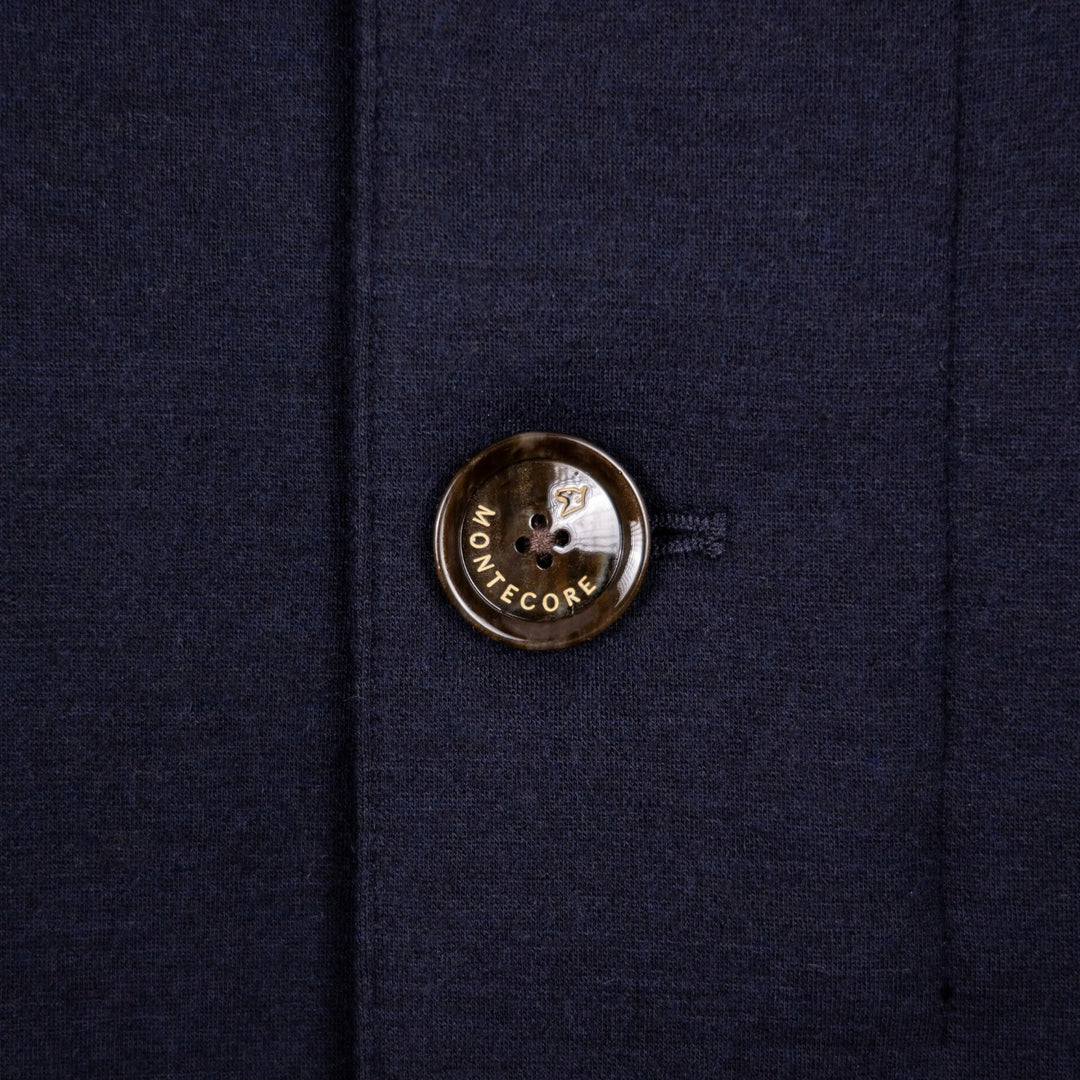 Navy Wool Light Down Padded Coat