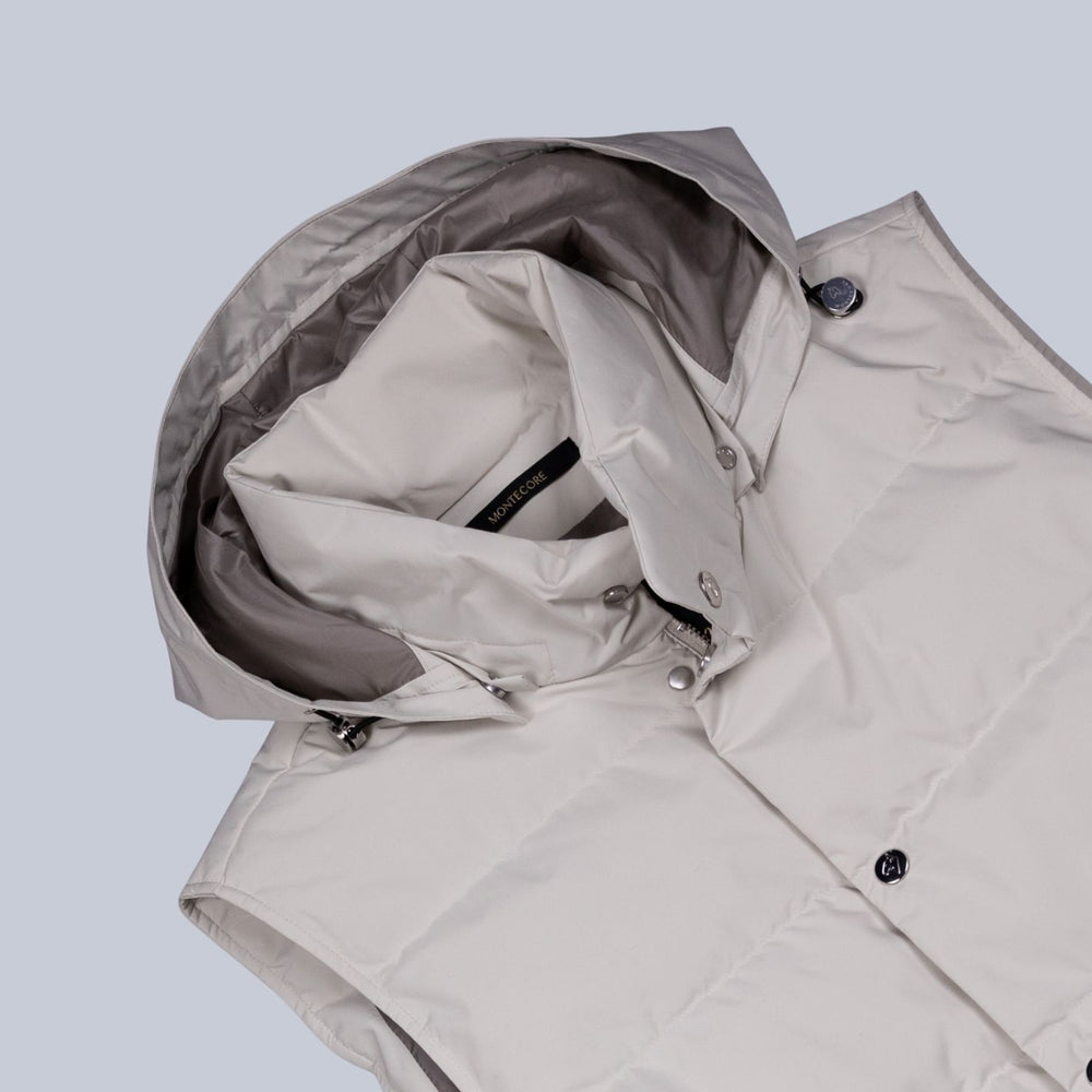 Ivory Lightweight Quilted Gilet