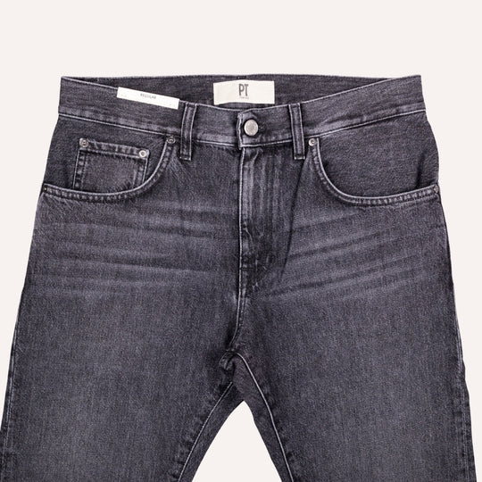 Washed Black 12 Oz Denim Regular Fit