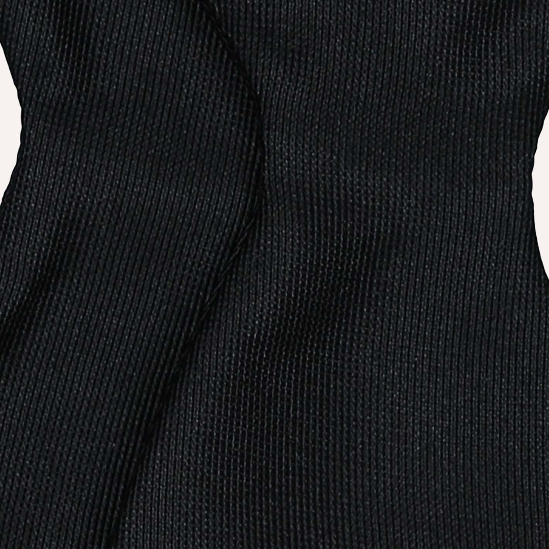 Black Ribbed Ottoman Silk Regular Bow Tie