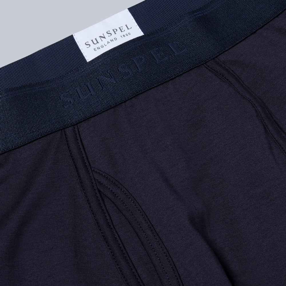 Navy Cotton Stretch Trunk