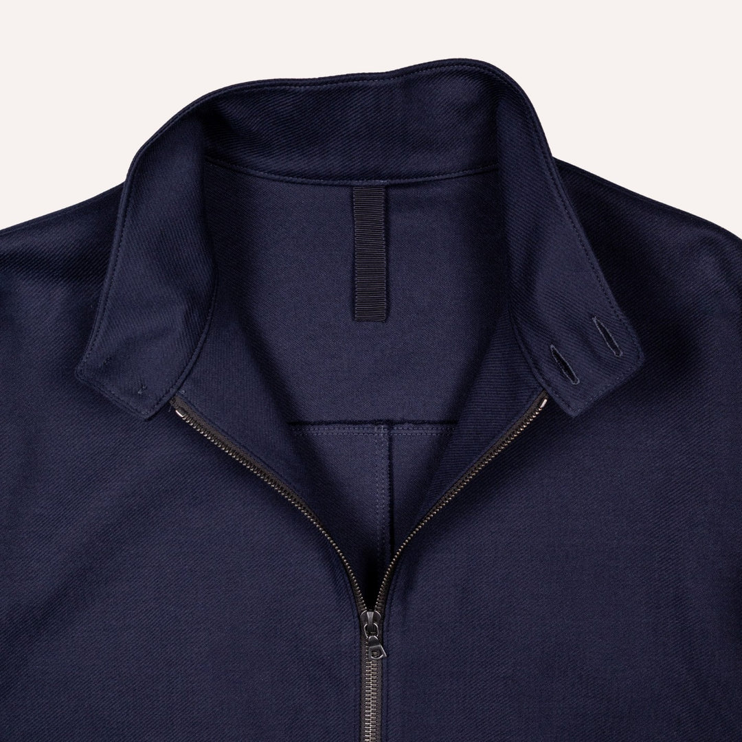 Navy Twill Harrington Jacket
