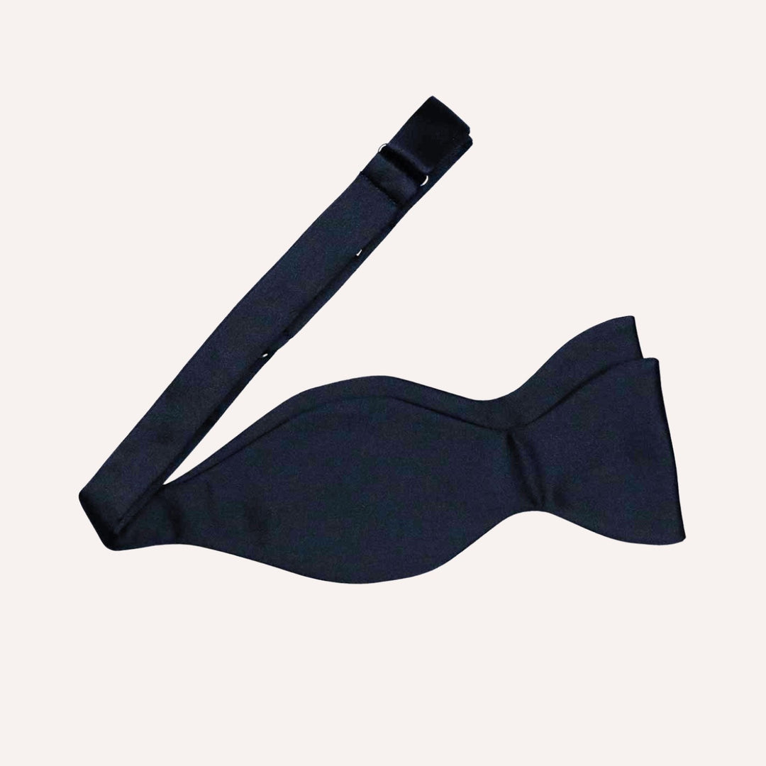 Midnight Blue Silk Regular Bow Tie