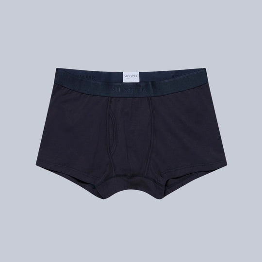 Navy Cotton Stretch Trunk