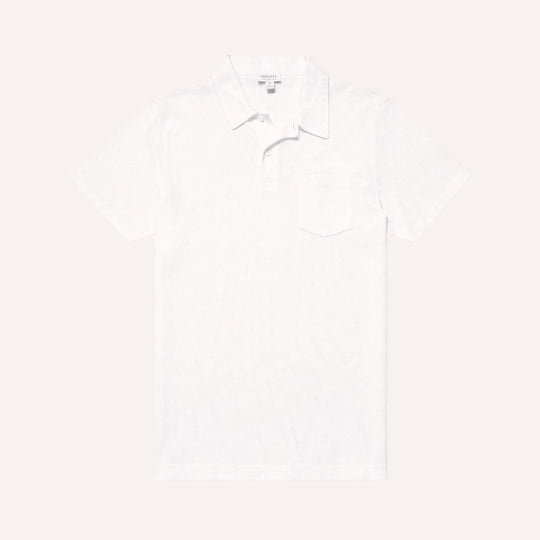 White Riviera Short Sleeve Polo Shirt