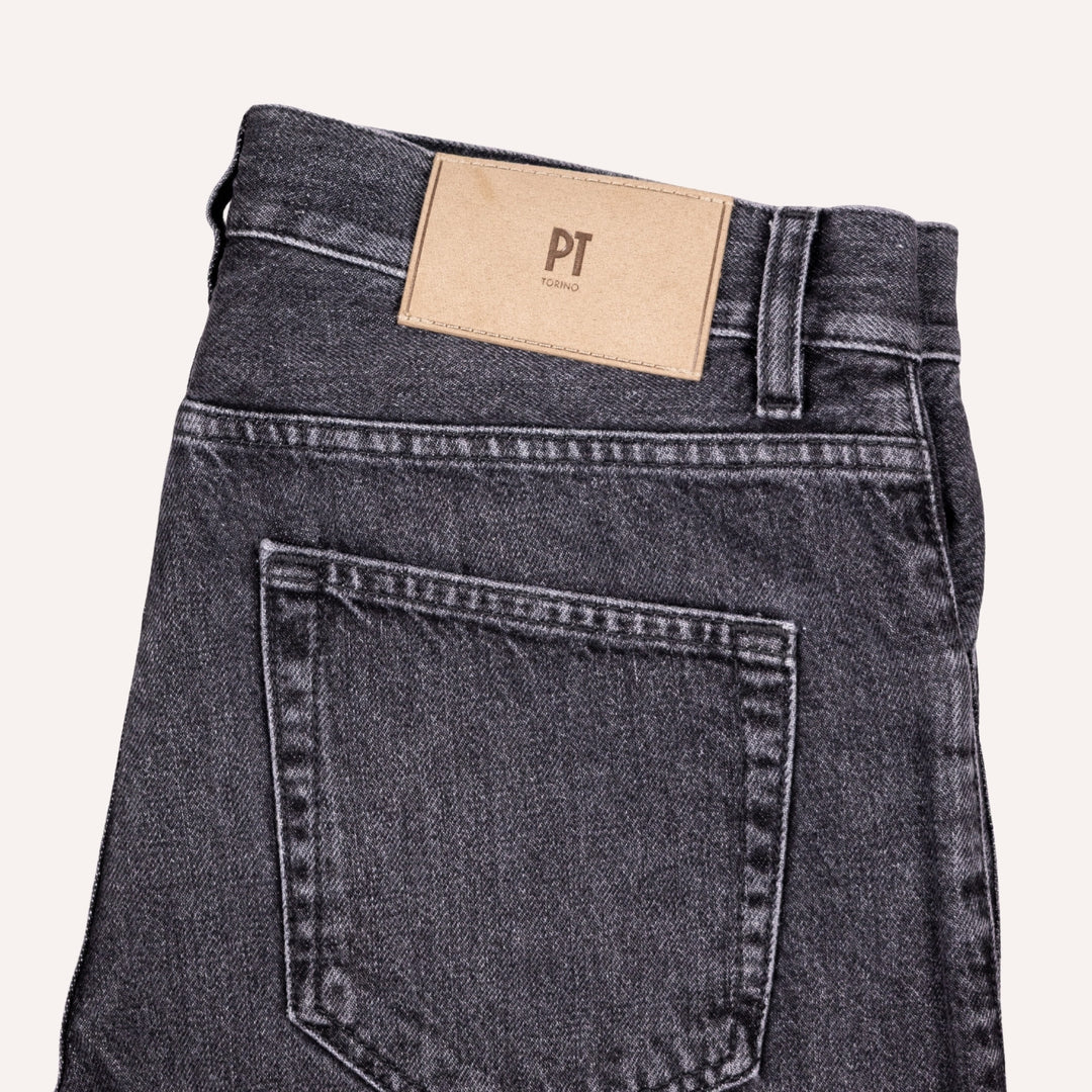Washed Black 12 Oz Denim Regular Fit
