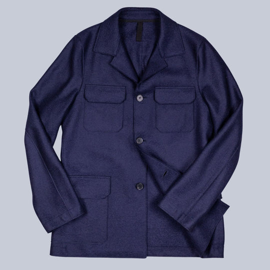 Navy Light Pressed Wool Safari