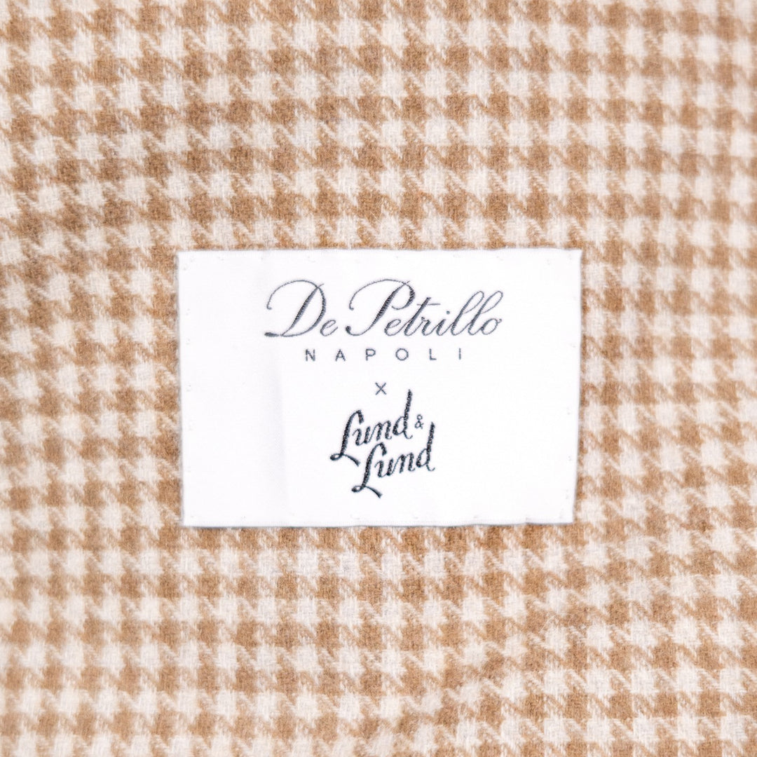 Light Brown Houndstooth Wool Cashmere Desert Jacket